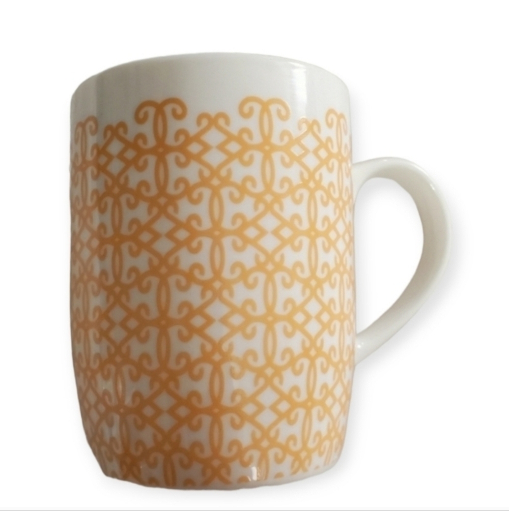 Starbucks Orange Arabesque Lattice Coffee Mug 11oz - Picture 2 of 8